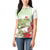 Pastel Green Hawaii Chameleon Christmas Women Polo Shirt Mele Kalikimaka Kakau - Watercolor