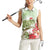 Pastel Green Hawaii Chameleon Christmas Women Sleeveless Polo Shirt Mele Kalikimaka Kakau - Watercolor