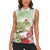 Pastel Green Hawaii Chameleon Christmas Women Sleeveless Polo Shirt Mele Kalikimaka Kakau - Watercolor