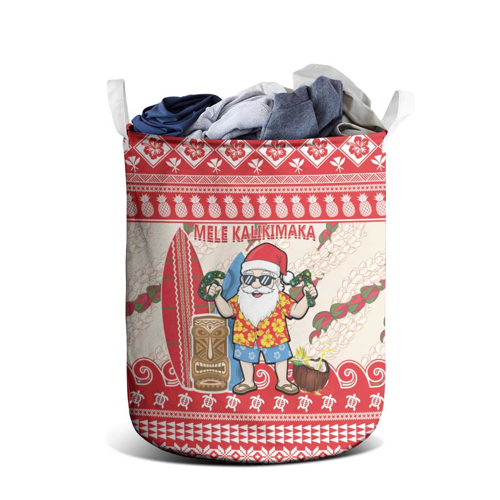 Hawaii Christmas Six Seven Laundry Basket Mele Kalikimaka Funny Santa 67 Gen Alpha Slang - Polynesian Pride