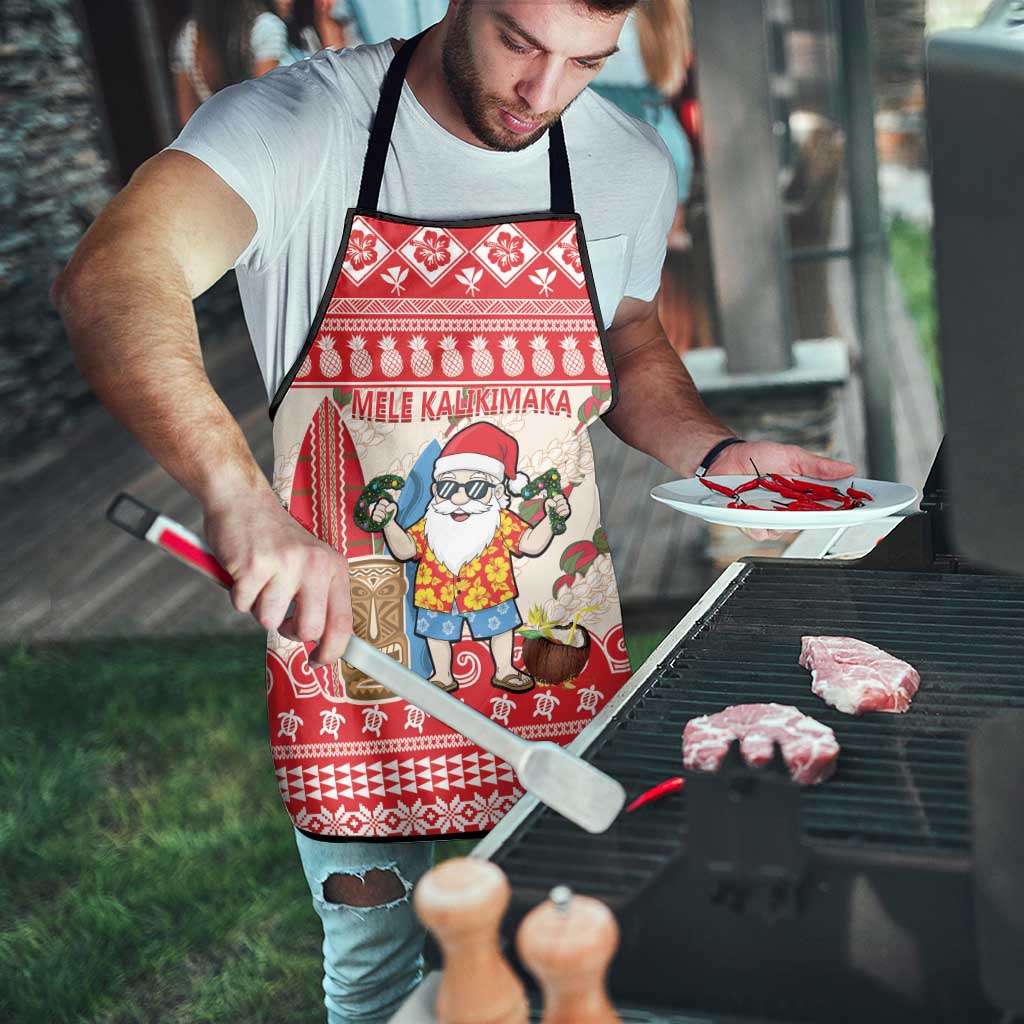 Hawaii Christmas Six Seven Apron Mele Kalikimaka Funny Santa 67 Gen Alpha Slang - Polynesian Pride