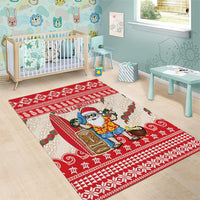 Hawaii Christmas Six Seven Area Rug Mele Kalikimaka Funny Santa 67 Gen Alpha Slang - Polynesian Pride