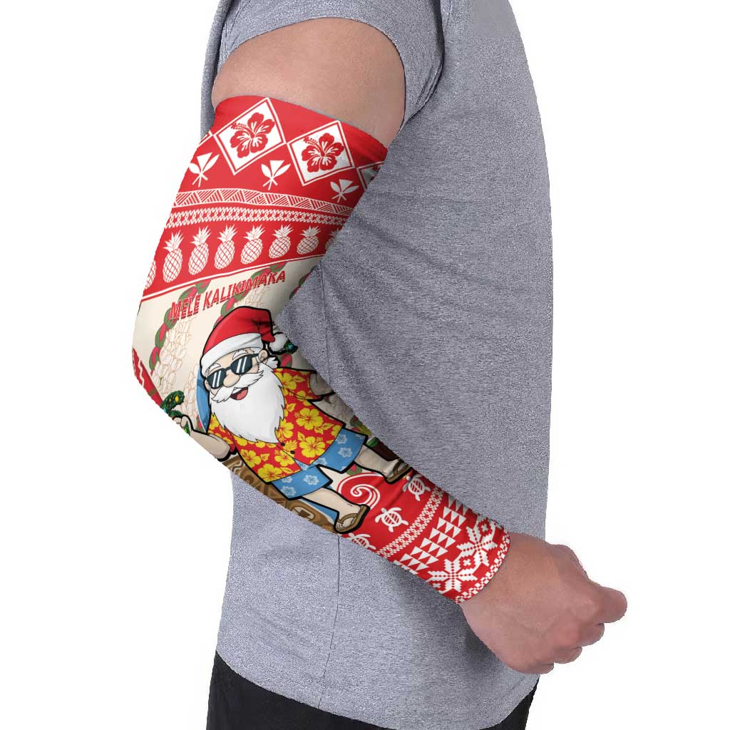 Hawaii Christmas Six Seven Arm Sleeves Mele Kalikimaka Funny Santa 67 Gen Alpha Slang - Polynesian Pride