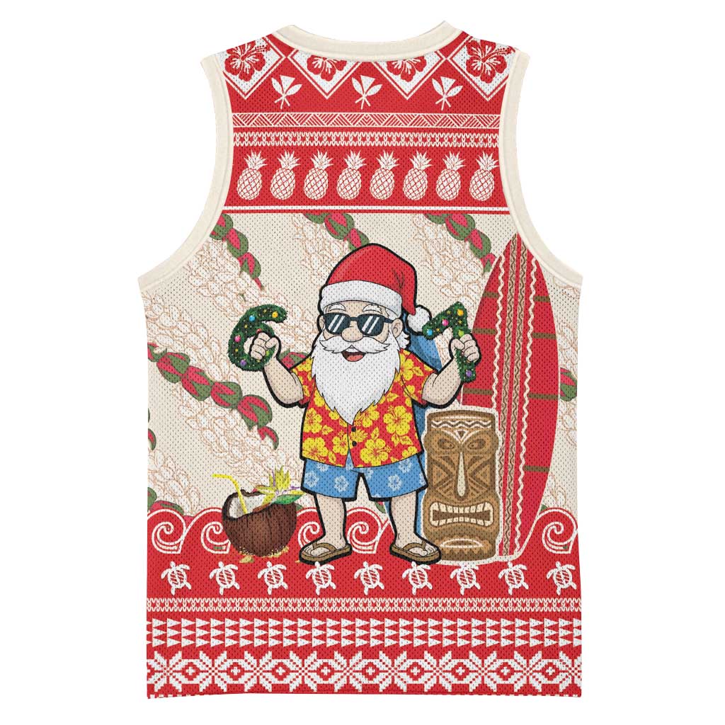 Hawaii Christmas Six Seven Basketball Jersey Mele Kalikimaka Funny Santa 67 Gen Alpha Slang - Polynesian Pride