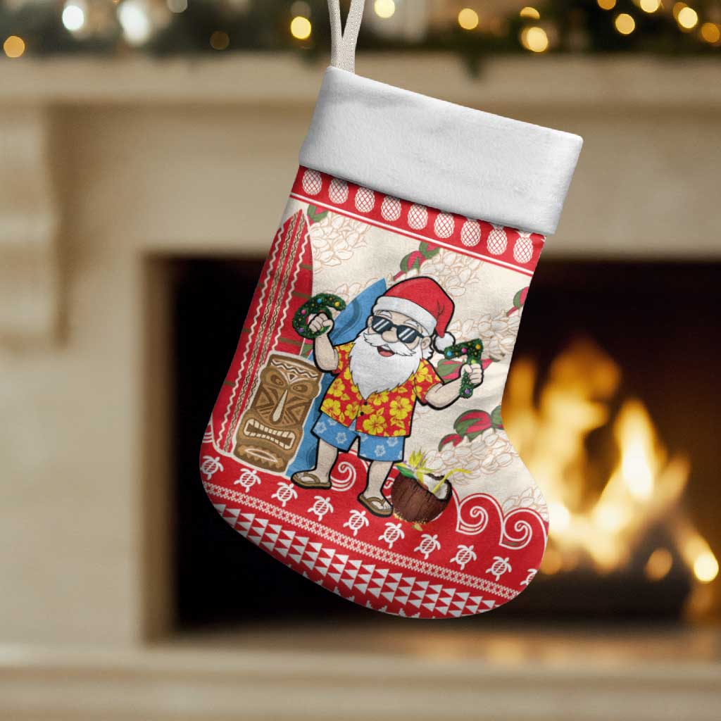 Hawaii Christmas Six Seven Christmas Stocking Mele Kalikimaka Funny Santa 67 Gen Alpha Slang - Polynesian Pride