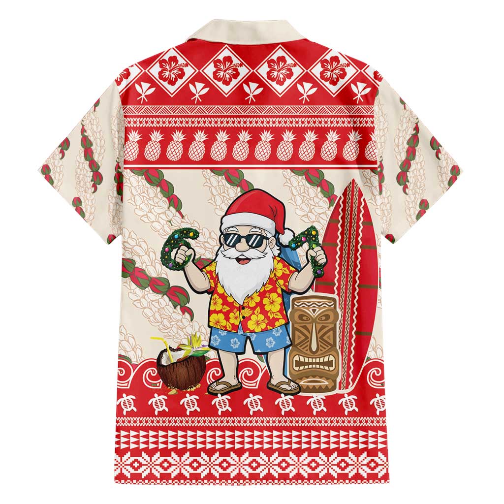 Hawaii Christmas Six Seven Family Matching Short Sleeve Bodycon Dress and Hawaiian Shirt Mele Kalikimaka Funny Santa 67 Gen Alpha Slang - Polynesian Pride