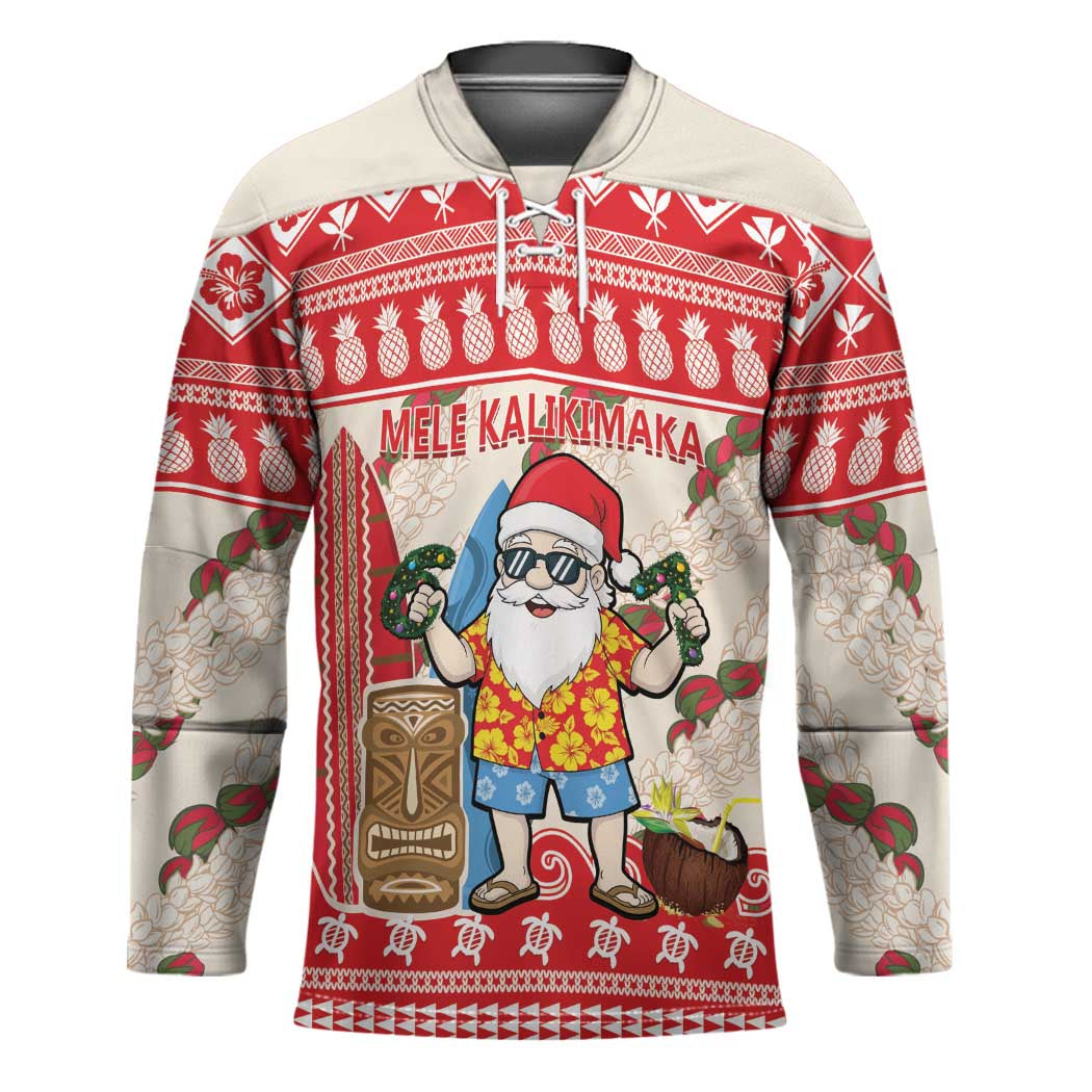 Hawaii Christmas Six Seven Hockey Jersey Mele Kalikimaka Funny Santa 67 Gen Alpha Slang - Polynesian Pride