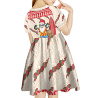 Hawaii Christmas Six Seven Kid Short Sleeve Dress Mele Kalikimaka Funny Santa 67 Gen Alpha Slang - Polynesian Pride