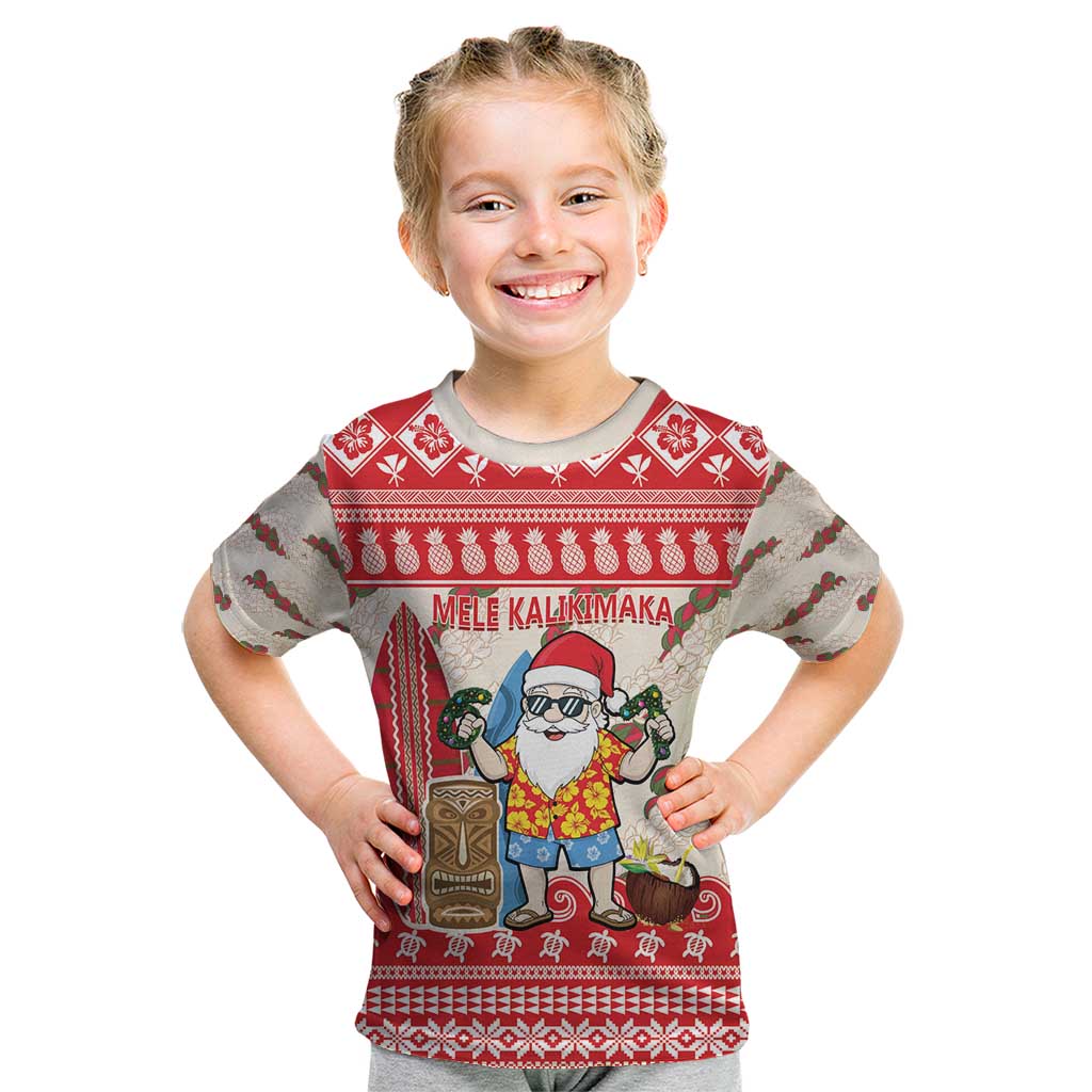 Hawaii Christmas Six Seven Kid T Shirt Mele Kalikimaka Funny Santa 67 Gen Alpha Slang - Polynesian Pride