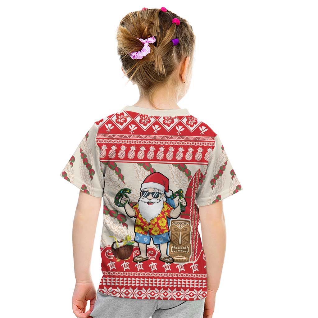 Hawaii Christmas Six Seven Kid T Shirt Mele Kalikimaka Funny Santa 67 Gen Alpha Slang - Polynesian Pride