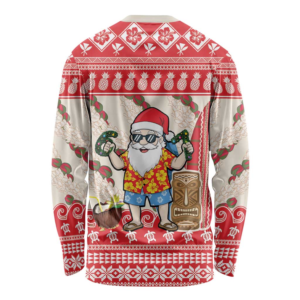 Hawaii Christmas Six Seven Long Sleeve Shirt Mele Kalikimaka Funny Santa 67 Gen Alpha Slang - Polynesian Pride