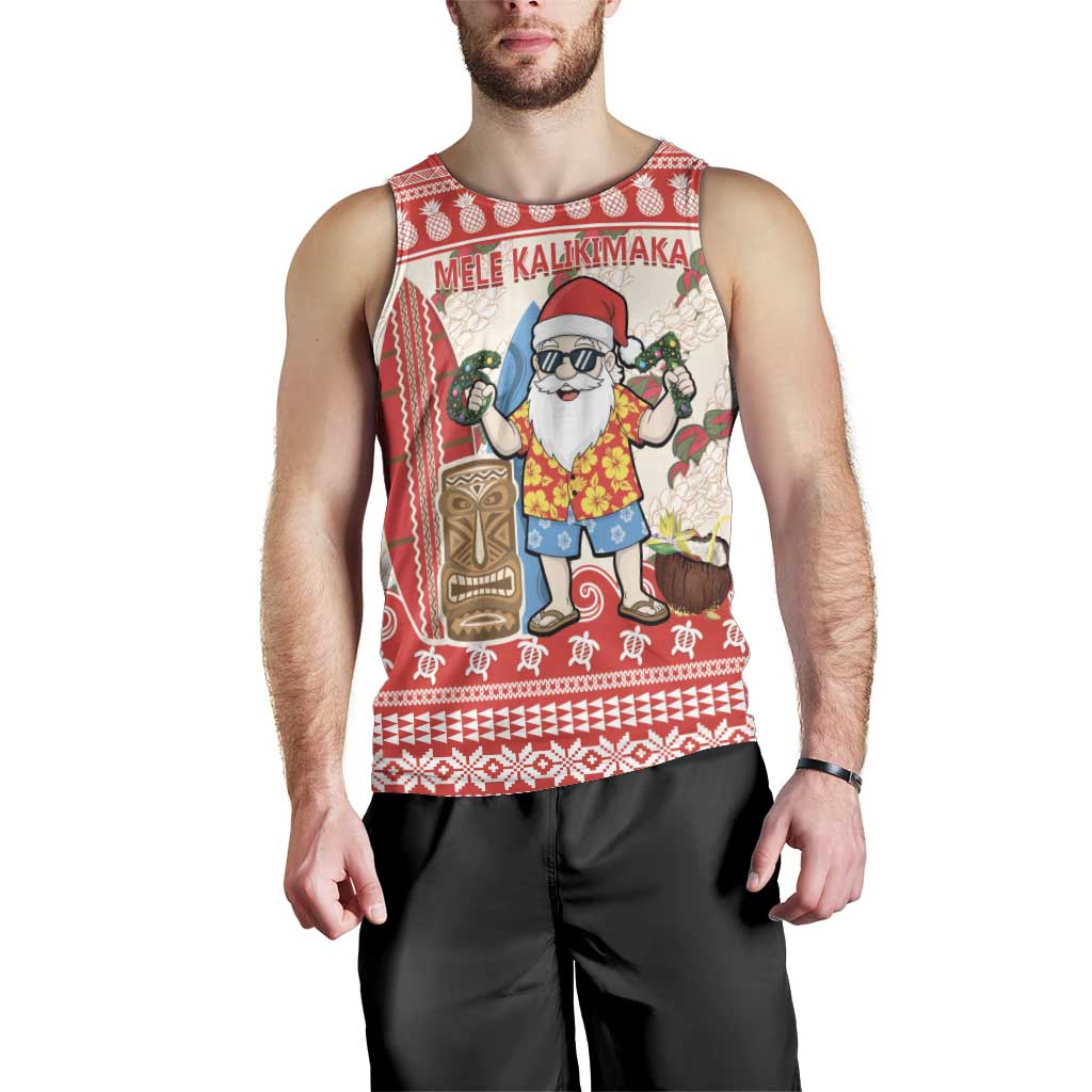 Hawaii Christmas Six Seven Men Tank Top Mele Kalikimaka Funny Santa 67 Gen Alpha Slang - Polynesian Pride