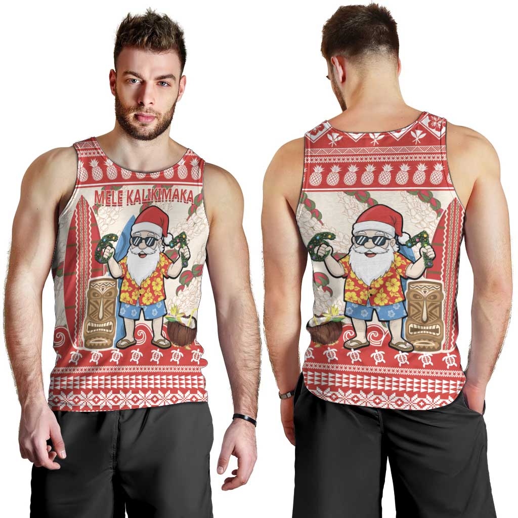 Hawaii Christmas Six Seven Men Tank Top Mele Kalikimaka Funny Santa 67 Gen Alpha Slang - Polynesian Pride