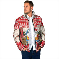 Hawaii Christmas Six Seven Padded Jacket Mele Kalikimaka Funny Santa 67 Gen Alpha Slang - Polynesian Pride