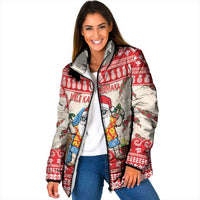 Hawaii Christmas Six Seven Padded Jacket Mele Kalikimaka Funny Santa 67 Gen Alpha Slang - Polynesian Pride