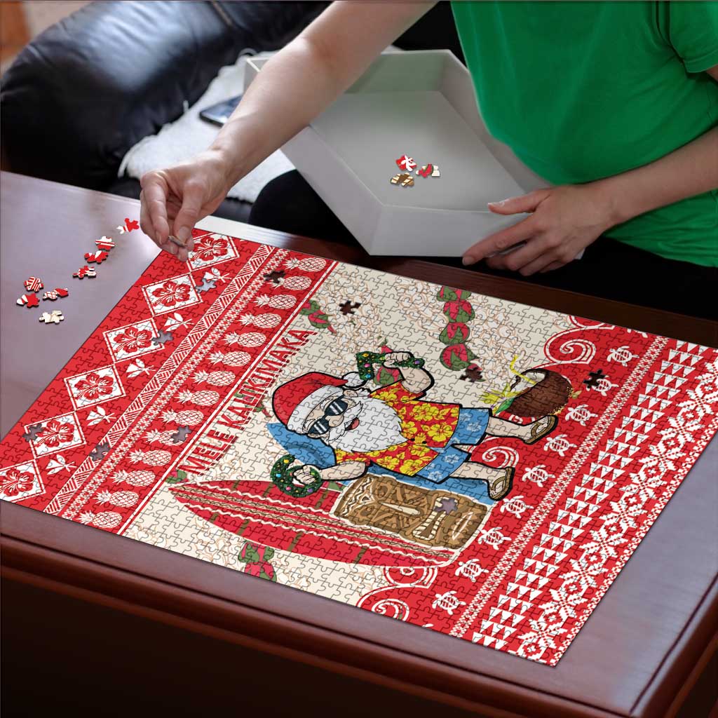 Hawaii Christmas Six Seven Puzzle Mele Kalikimaka Funny Santa 67 Gen Alpha Slang - Polynesian Pride