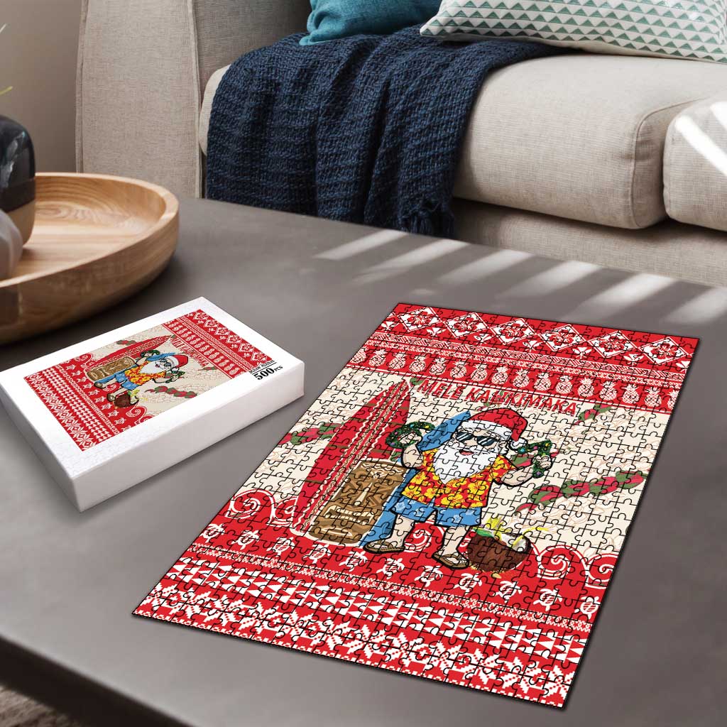 Hawaii Christmas Six Seven Puzzle Mele Kalikimaka Funny Santa 67 Gen Alpha Slang - Polynesian Pride