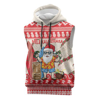 Hawaii Christmas Six Seven Sleeveless Hoodie Mele Kalikimaka Funny Santa 67 Gen Alpha Slang - Polynesian Pride