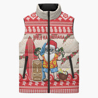 Hawaii Christmas Six Seven Sleeveless Puffer Jacket Mele Kalikimaka Funny Santa 67 Gen Alpha Slang - Polynesian Pride