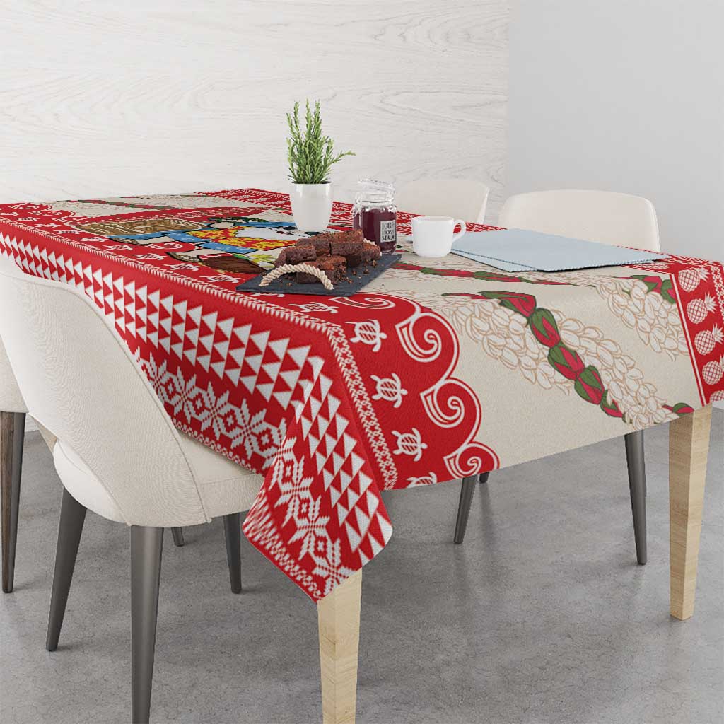 Hawaii Christmas Six Seven Tablecloth Mele Kalikimaka Funny Santa 67 Gen Alpha Slang - Polynesian Pride