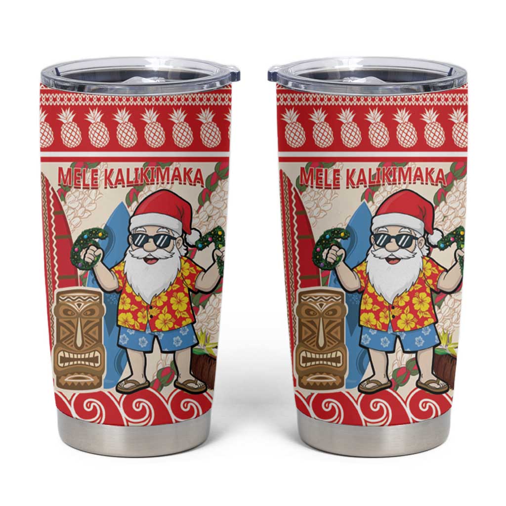 Hawaii Christmas Six Seven Tumbler Cup Mele Kalikimaka Funny Santa 67 Gen Alpha Slang - Polynesian Pride