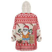 Hawaii Christmas Six Seven Wearable Blanket Hoodie Mele Kalikimaka Funny Santa 67 Gen Alpha Slang - Polynesian Pride