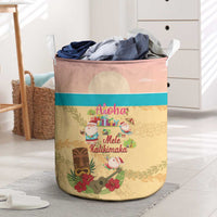 Aloha Hawaii Mele Kalikimaka Laundry Basket Beachy Funny Santa Hawaiian Lei LT14 Yellow - Polynesian Pride