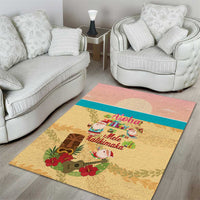 Aloha Hawaii Mele Kalikimaka Area Rug Beachy Funny Santa Hawaiian Lei - Polynesian Pride