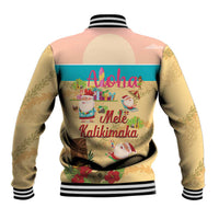 Aloha Hawaii Mele Kalikimaka Baseball Jacket Beachy Funny Santa Hawaiian Lei - Polynesian Pride