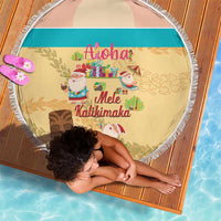 Aloha Hawaii Mele Kalikimaka Beach Blanket Beachy Funny Santa Hawaiian Lei - Polynesian Pride
