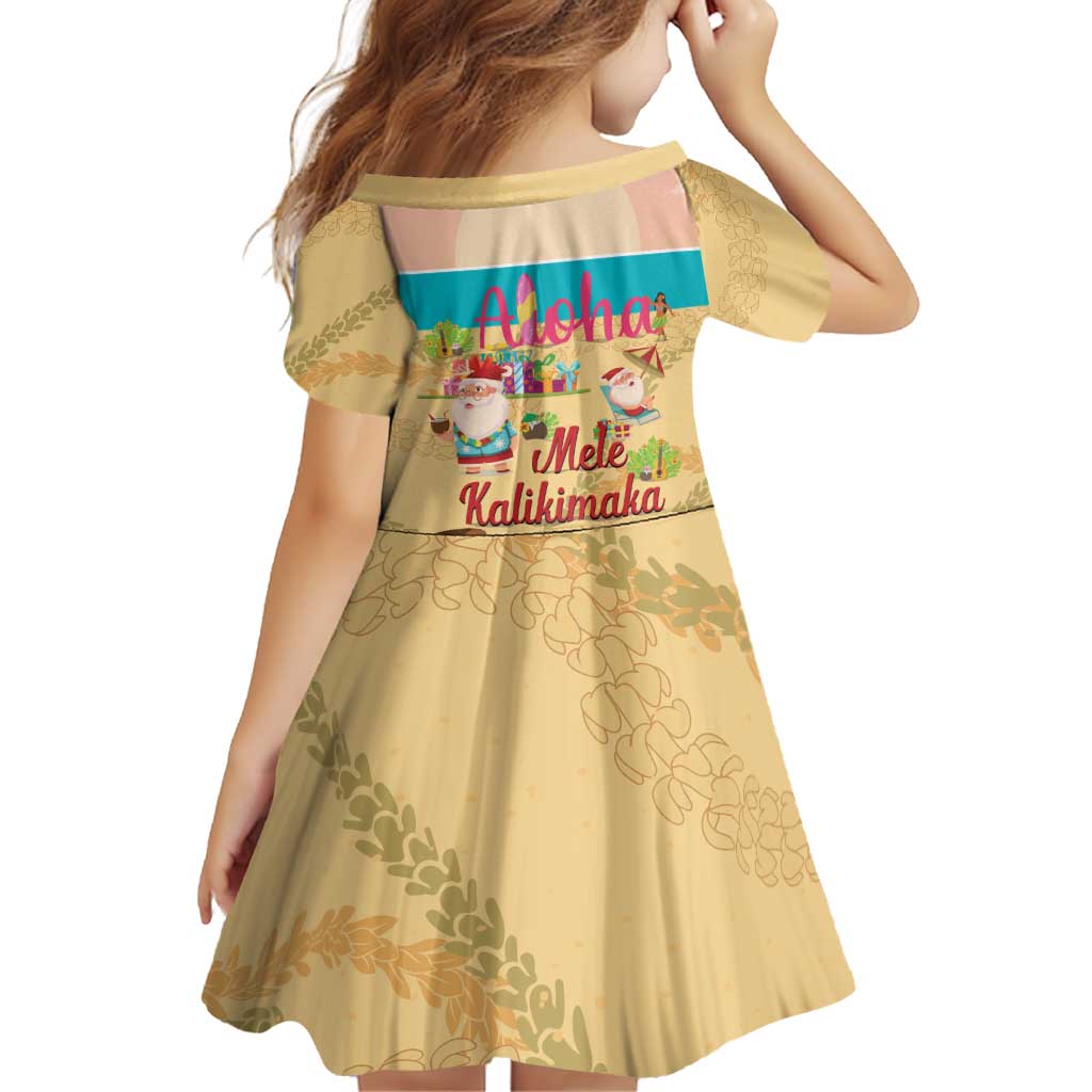 Aloha Hawaii Mele Kalikimaka Family Matching Puletasi and Hawaiian Shirt Beachy Funny Santa Hawaiian Lei - Polynesian Pride