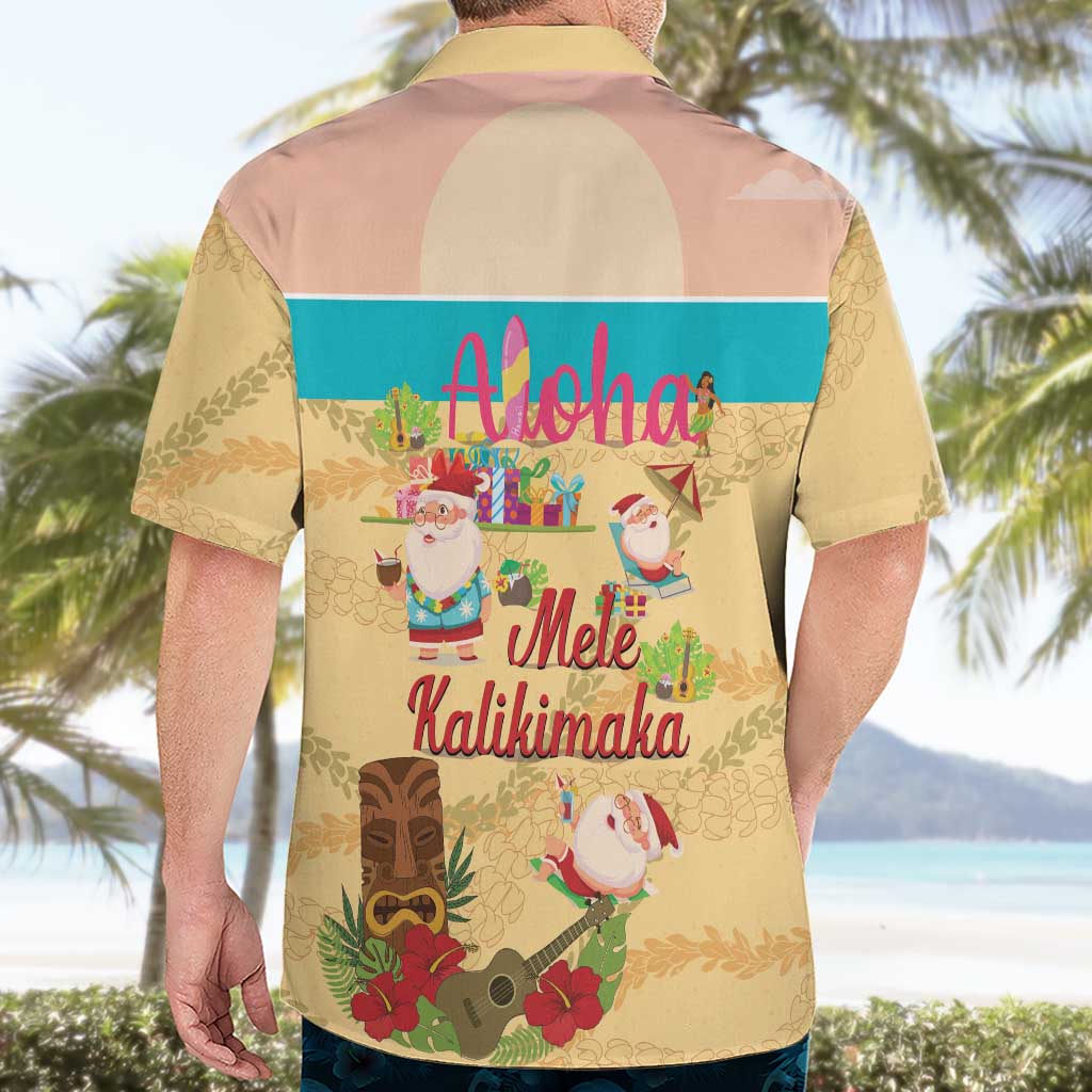 Aloha Hawaii Mele Kalikimaka Hawaiian Shirt Beachy Funny Santa Hawaiian Lei - Polynesian Pride