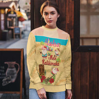 Aloha Hawaii Mele Kalikimaka Ugly Christmas Sweater Beachy Funny Santa Hawaiian Lei - Polynesian Pride