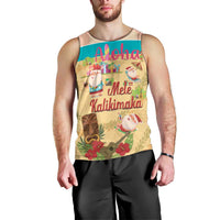 Aloha Hawaii Mele Kalikimaka Men Tank Top Beachy Funny Santa Hawaiian Lei - Polynesian Pride