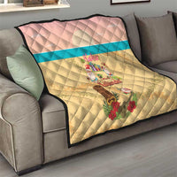 Aloha Hawaii Mele Kalikimaka Quilt Beachy Funny Santa Hawaiian Lei - Polynesian Pride