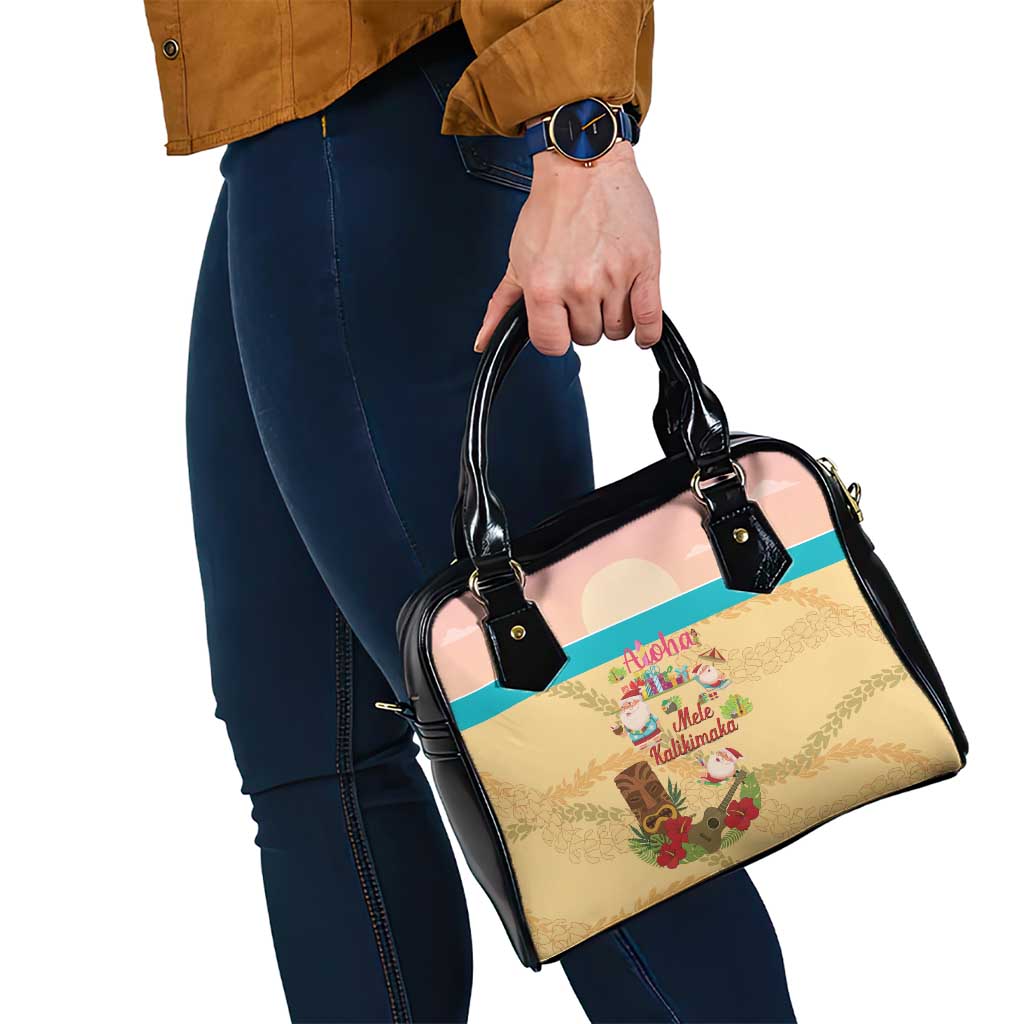 Aloha Hawaii Mele Kalikimaka Shoulder Handbag Beachy Funny Santa Hawaiian Lei - Polynesian Pride