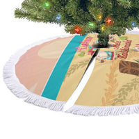 Aloha Hawaii Mele Kalikimaka Tree Skirt Beachy Funny Santa Hawaiian Lei - Polynesian Pride