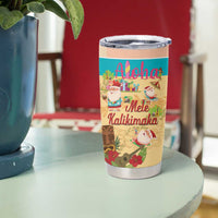 Aloha Hawaii Mele Kalikimaka Tumbler Cup Beachy Funny Santa Hawaiian Lei - Polynesian Pride