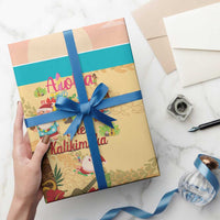 Aloha Hawaii Mele Kalikimaka Wrapping Paper Beachy Funny Santa Hawaiian Lei LT14 - Polynesian Pride