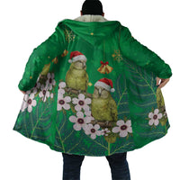 New Zealand Kakapo Christmas Cloak Owl Parrot Santa Sliver Fern Manuka - Green - Polynesian Pride