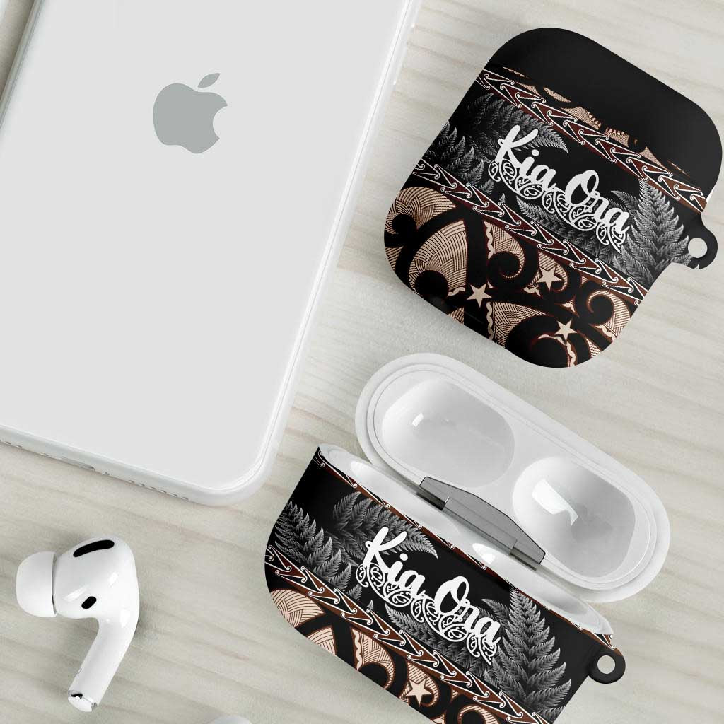 Kia Ora New Zealand AirPods Case Aotearoa Proud Maori Silver Fern - Polynesian Pride