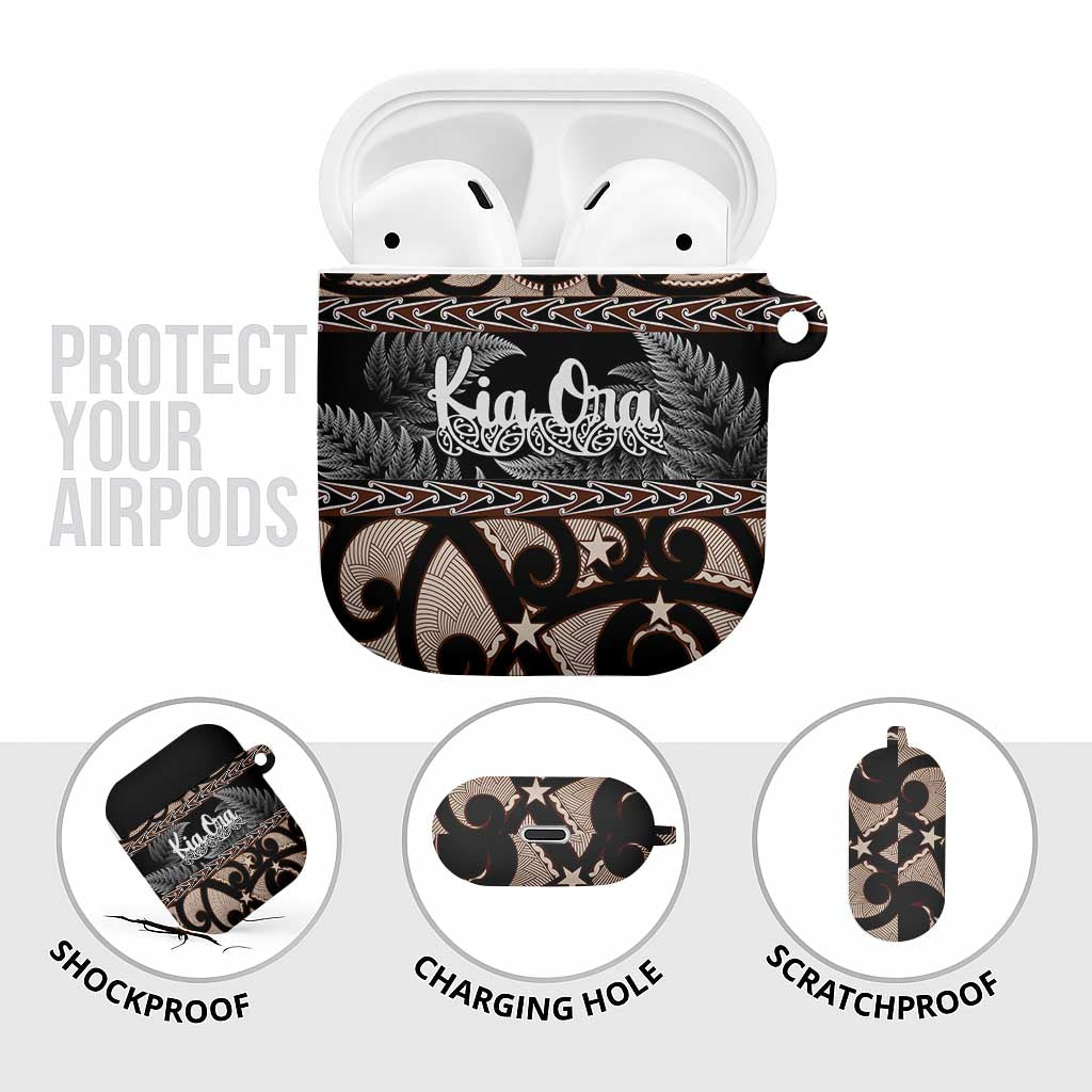 Kia Ora New Zealand AirPods Case Aotearoa Proud Maori Silver Fern - Polynesian Pride