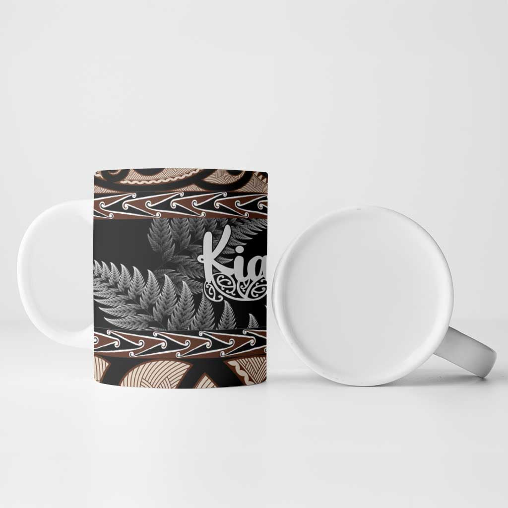 Kia Ora New Zealand Ceramic Mug Aotearoa Proud Maori Silver Fern - Polynesian Pride