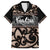 Kia Ora New Zealand Family Matching Long Sleeve Bodycon Dress and Hawaiian Shirt Aotearoa Proud Maori With Silver Fern LT14 Dad's Shirt - Short Sleeve Black - Polynesian Pride