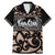 Kia Ora New Zealand Family Matching Mermaid Dress and Hawaiian Shirt Aotearoa Proud Maori With Silver Fern LT14 Dad's Shirt - Short Sleeve Black - Polynesian Pride