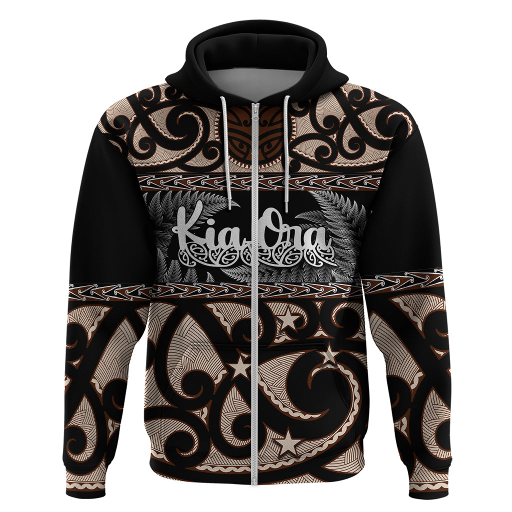 Kia Ora New Zealand Hoodie Aotearoa Proud Maori With Silver Fern LT14 - Polynesian Pride