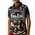 Kia Ora New Zealand Kid Polo Shirt Aotearoa Proud Maori With Silver Fern LT14 Kid Black - Polynesian Pride