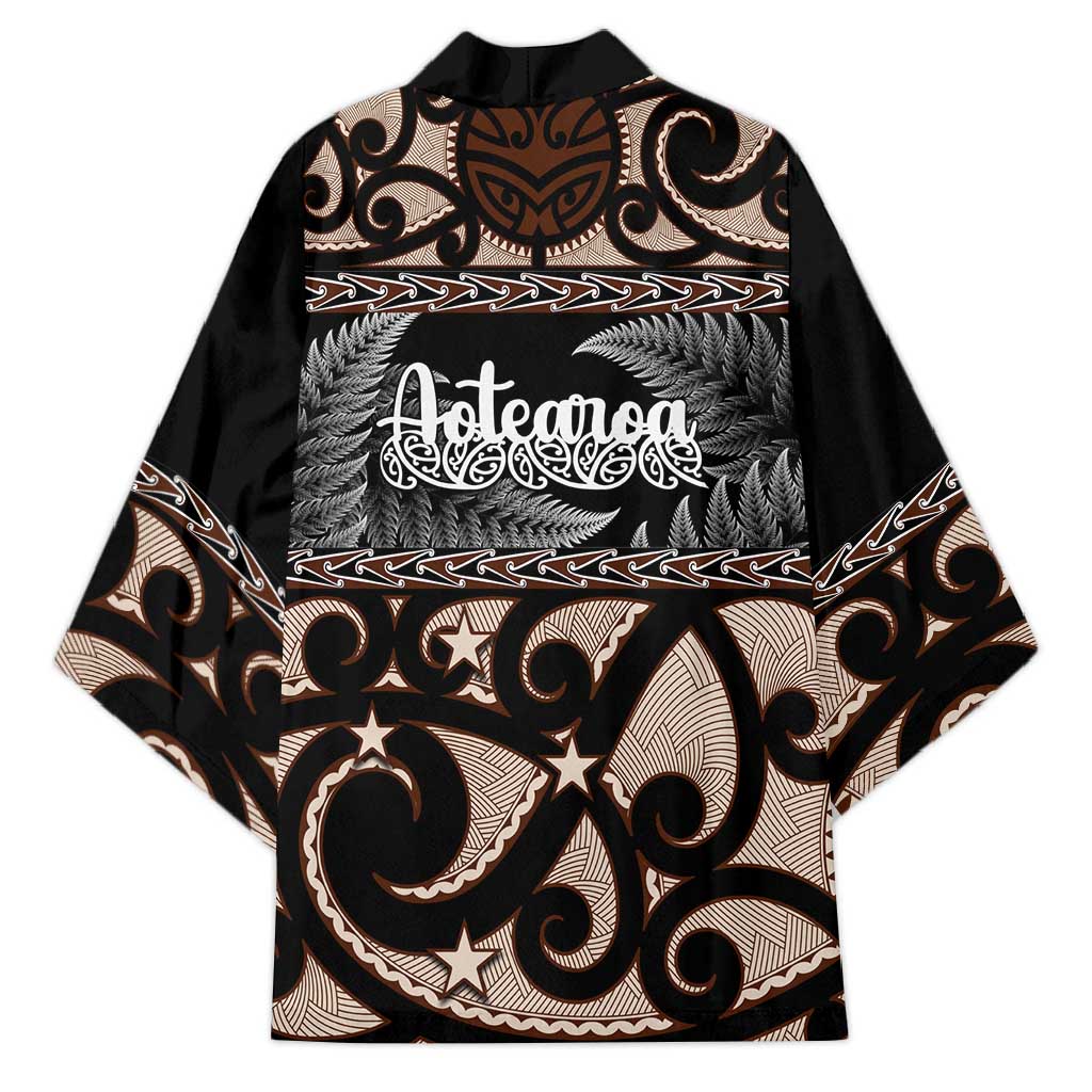 Kia Ora New Zealand Kimono Aotearoa Proud Maori Silver Fern - Polynesian Pride