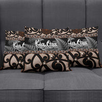 Kia Ora New Zealand Pillow Cover Aotearoa Proud Maori Silver Fern - Polynesian Pride