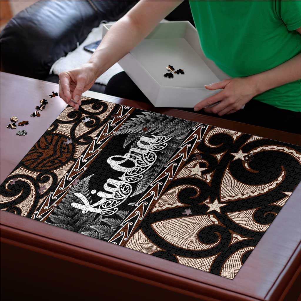 Kia Ora New Zealand Puzzle Aotearoa Proud Maori Silver Fern - Polynesian Pride